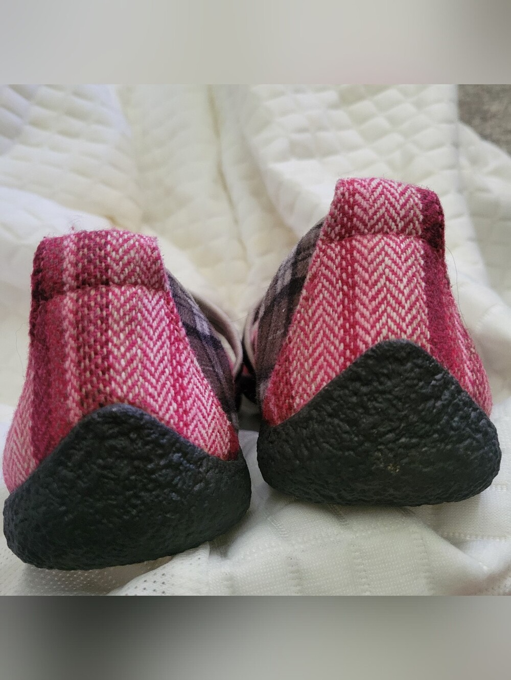 Keen Sienna MJ Canvas 9.5 Harvest Plaid Pink Brown Mary Jane - Picture 5 of 7